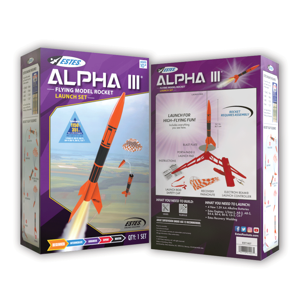 Estes 1427 Alpha III Launch Set E2X