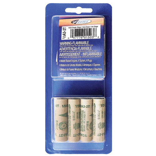 Estes 1503 1/2A3-2T Engines - 4 Pack