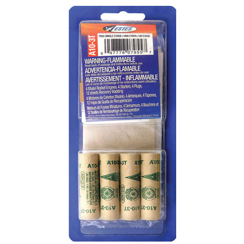 Estes 1511 A10-3T Engines - 4 Pack