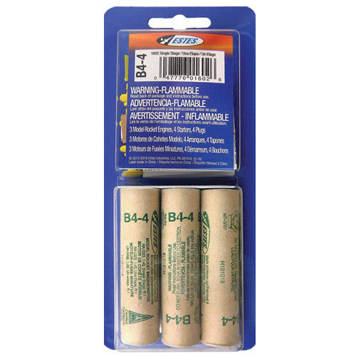 Estes 1602 B4-4 Engines - 3 Pack
