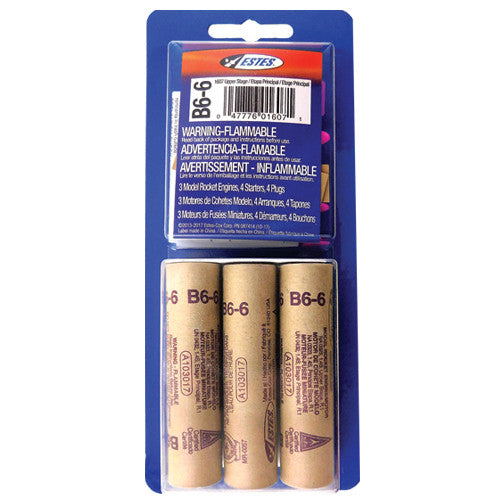 Estes 1607 B6-6 Engines - 3 Pack