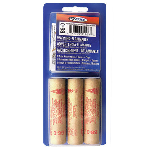 Estes 1608 B6-0 Engines - 3 Pack
