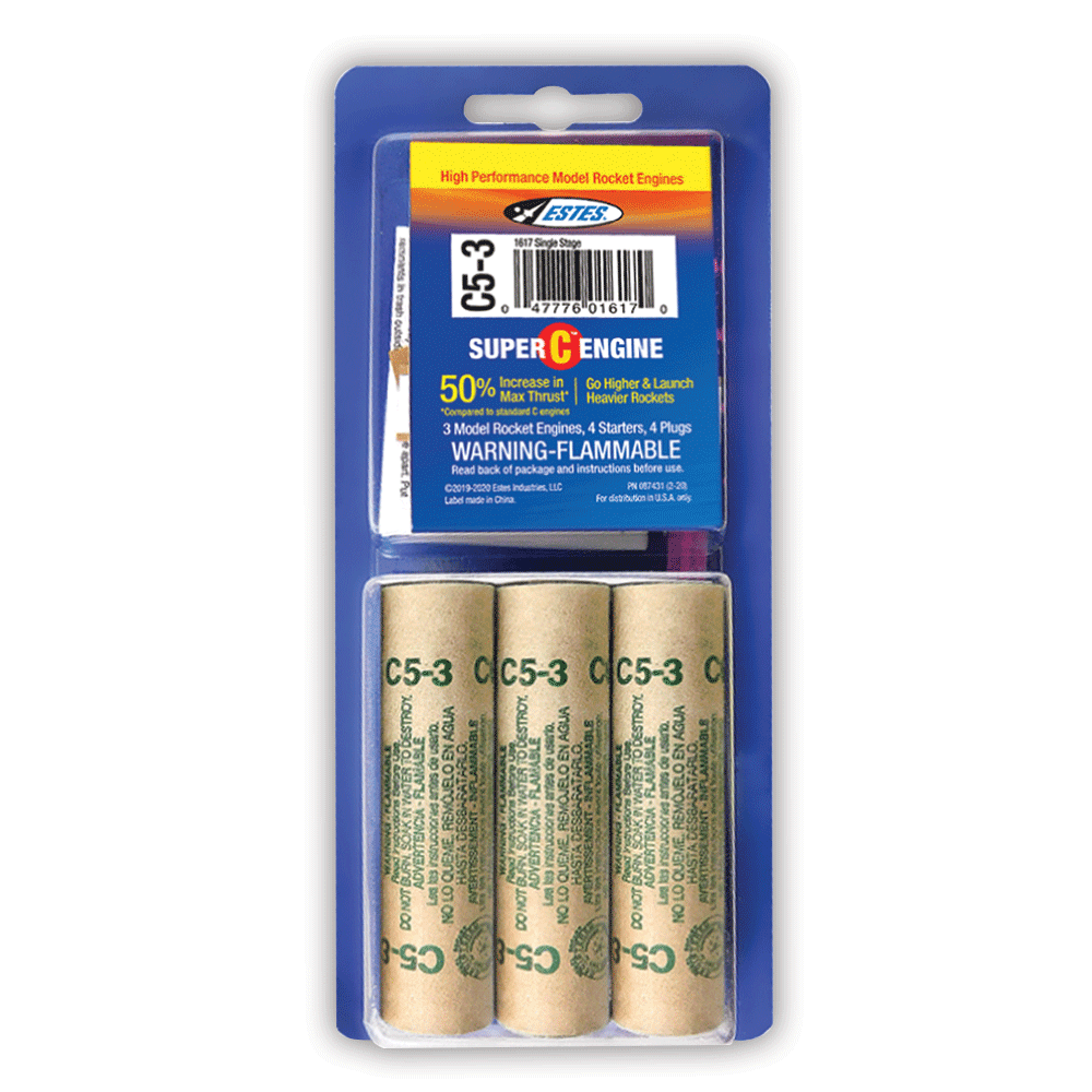 Estes 1617 C5-3 Engines - 3 Pack