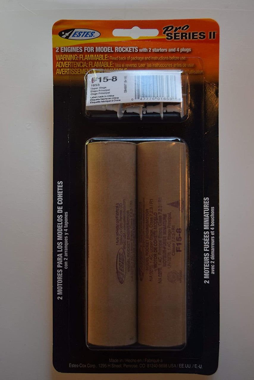 Estes 1653 F15-8 29mm Engines - 2 Pack