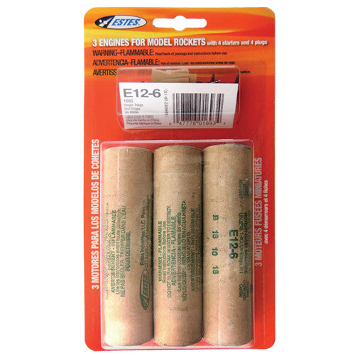 Estes 1693 E12-6 Engines - 3 Pack