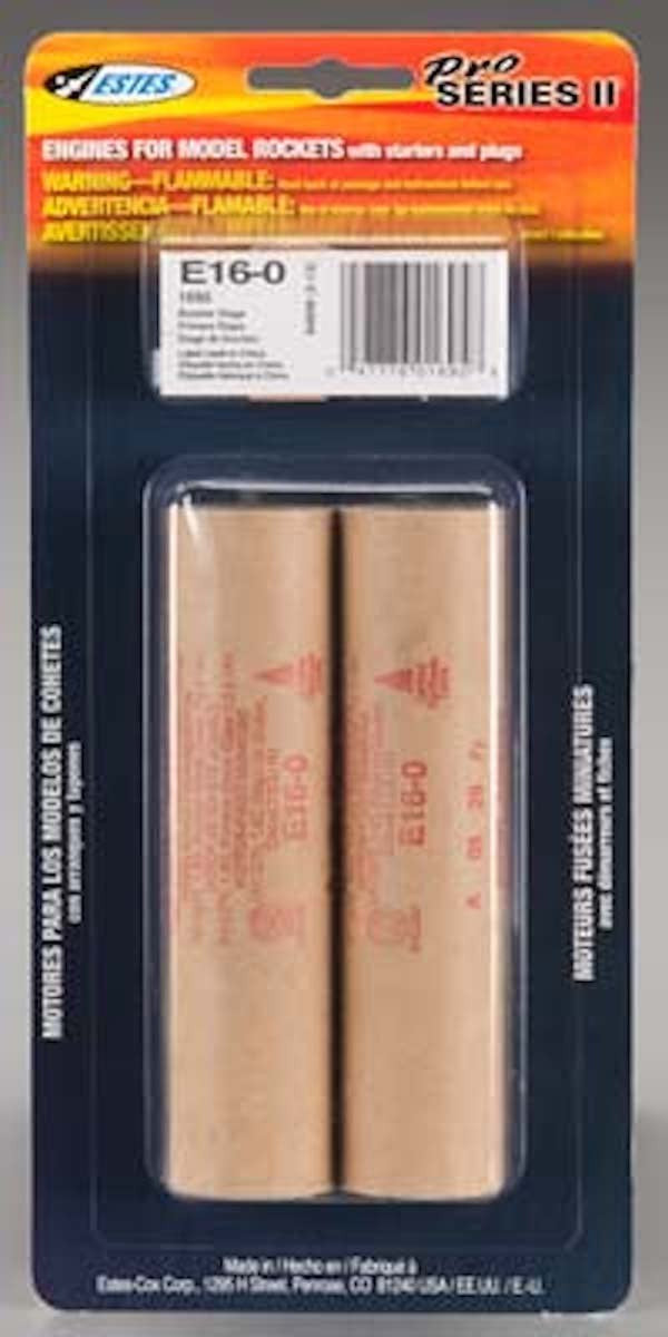 Estes 1695 E16-0 29mm Engines - 2 Pack
