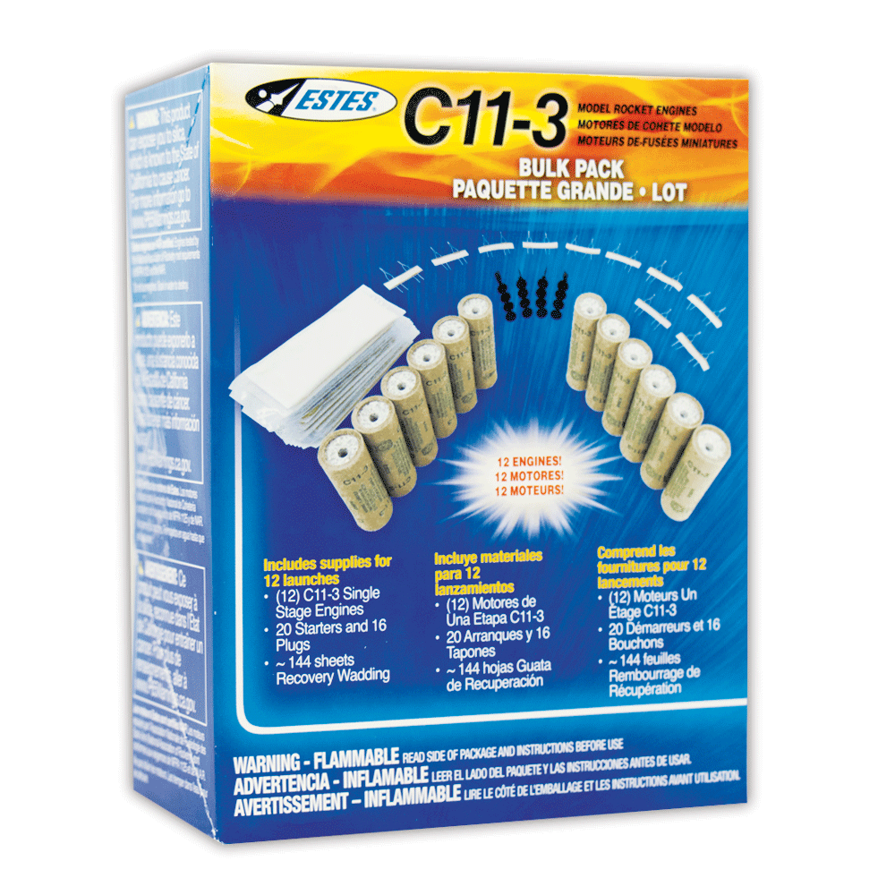 Estes 1726 C11-3 Engines - 12 Pack