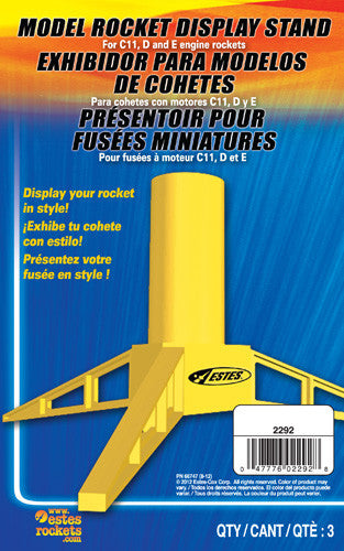 Estes 2292 C11 D & E Engine Model Rocket Display Stand