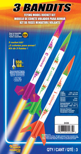 Estes 2435 3 Bandits Rockets E2X