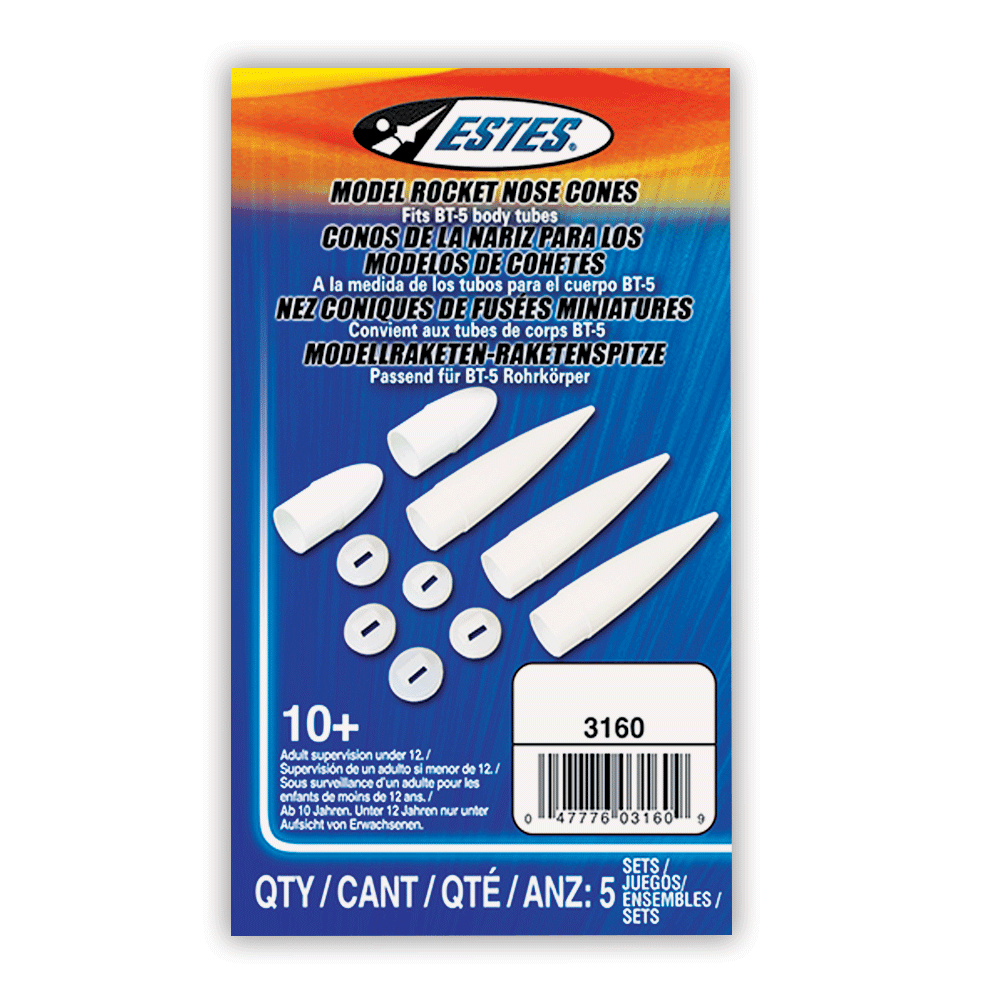 Estes 3160 NC-5 Nose Cone - 5 Pack