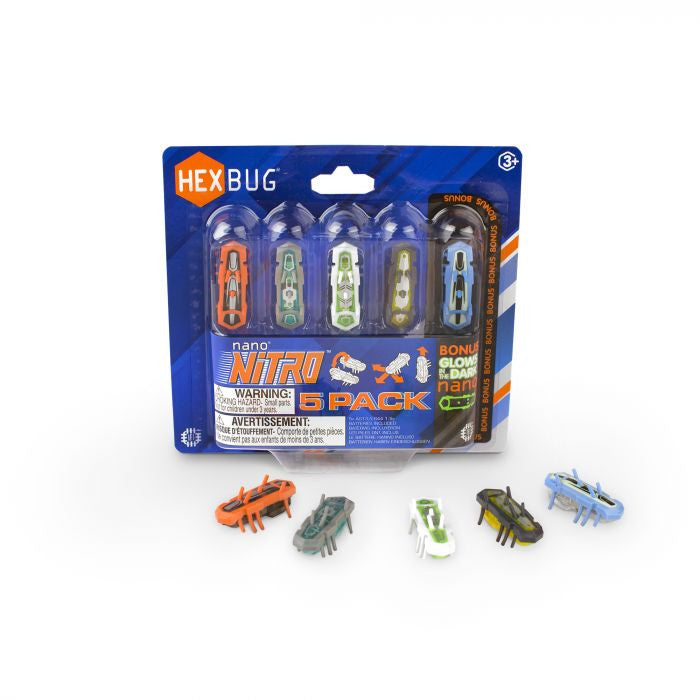 Hexbug Nano Nitro 5-Pack (4 Regular + 1 Glow in Dark)