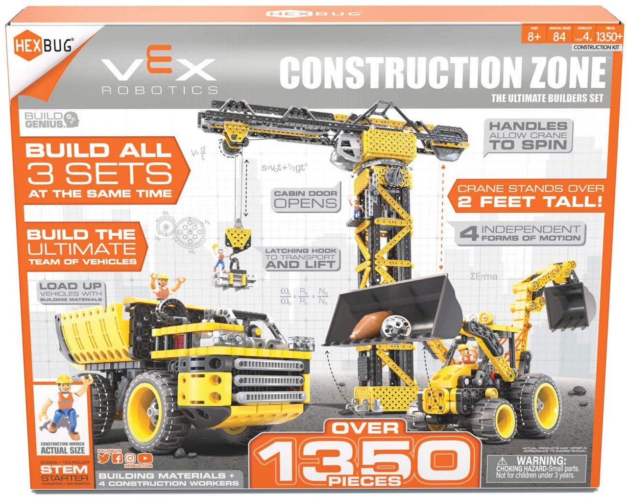 Hexbug Vex Construction Zone Crane With 2 Vehicles