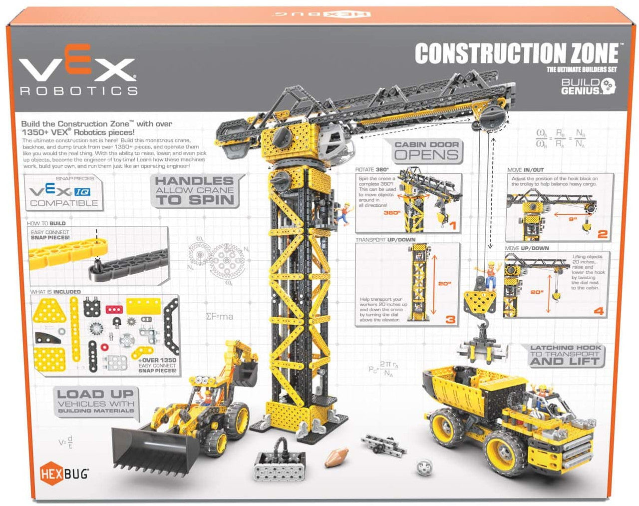 Hexbug Vex Construction Zone Crane With 2 Vehicles