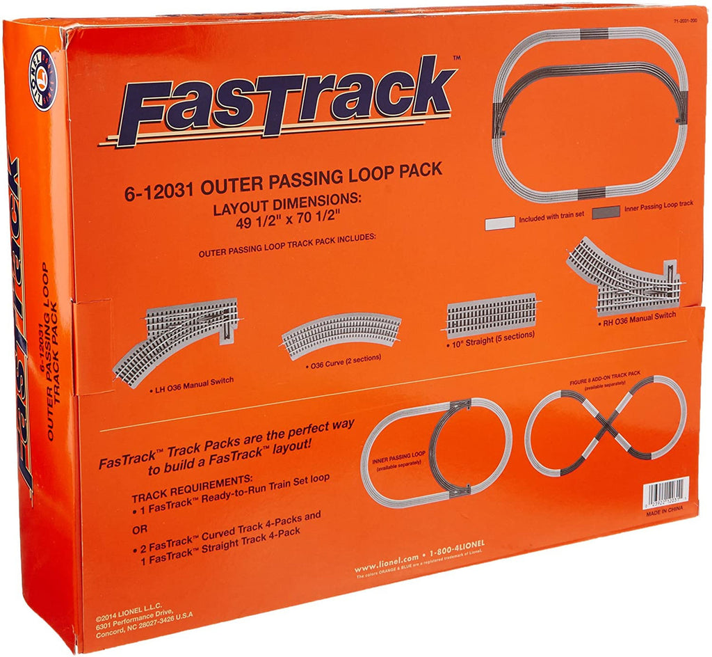 Lionel 6-12031 O Gauge FasTrack Outer Passing Loop Pack
