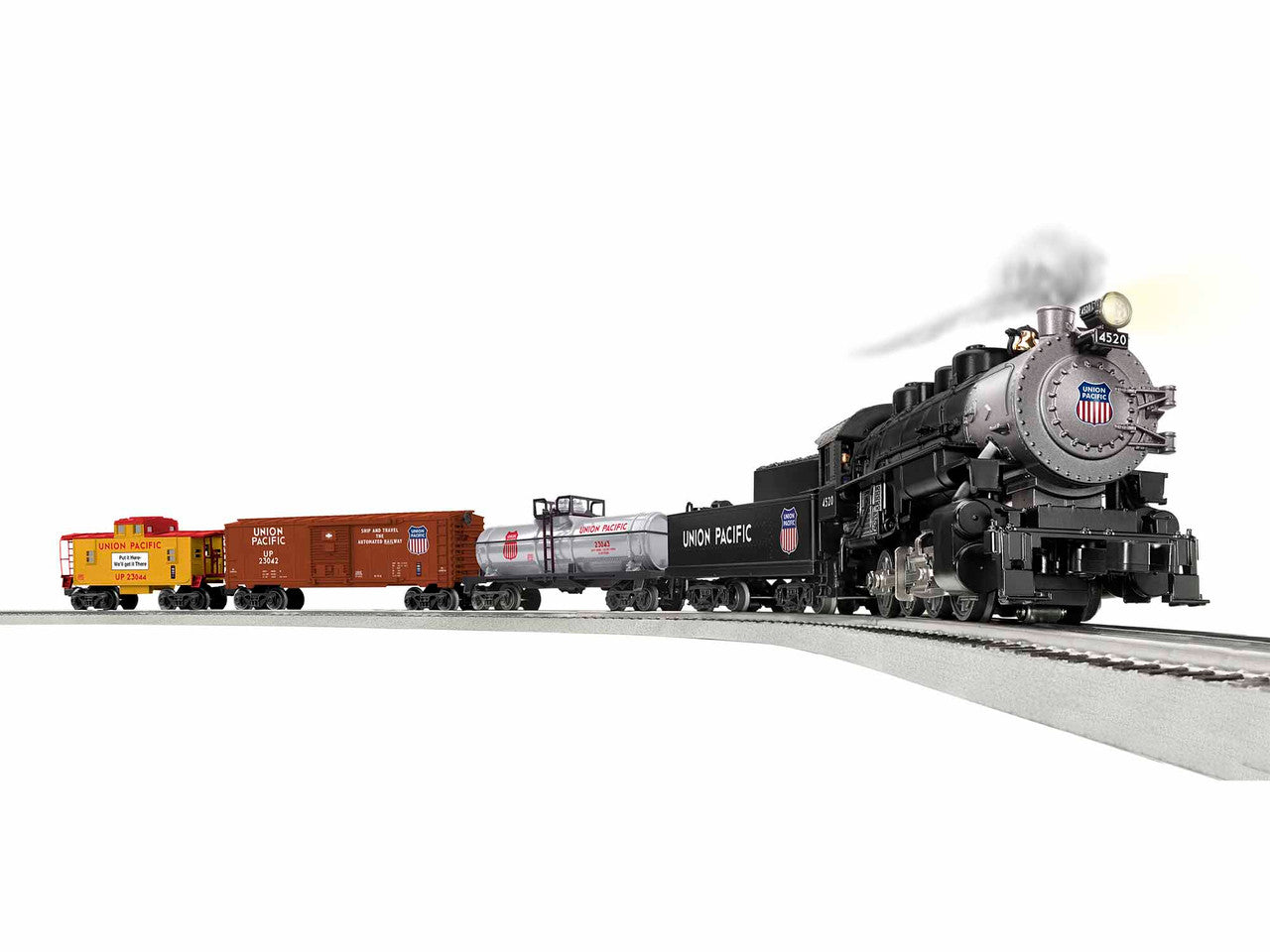 Lionel 1923040 O Gauge LionChief UP Flyer Steam Freight Set/0-8-0 9/23