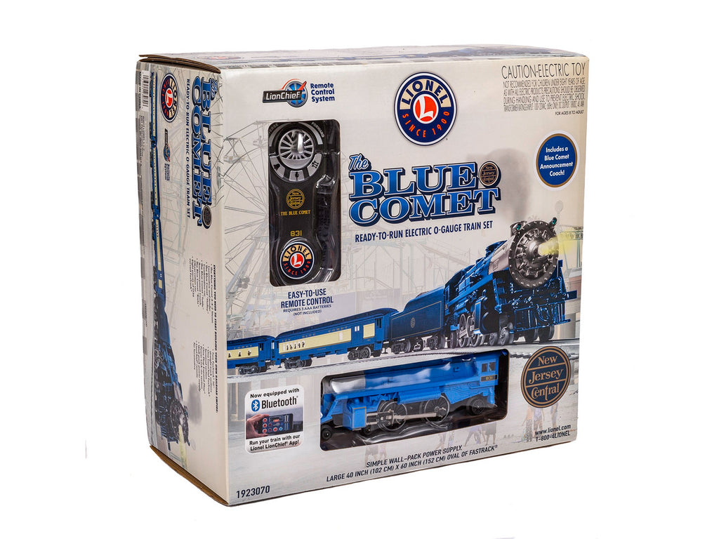 Lionel 1923070 O Gauge LionChief Blue Comet Steam Psg.Set/4-4-2