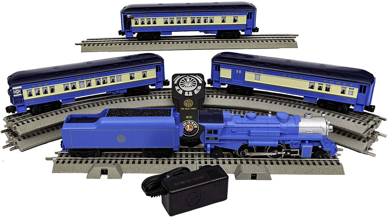 Lionel 1923070 O Gauge LionChief Blue Comet Steam Psg.Set/4-4-2