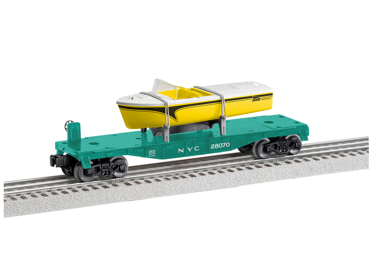 Lionel 1928070 O Gauge Flatcar w/Boat Load