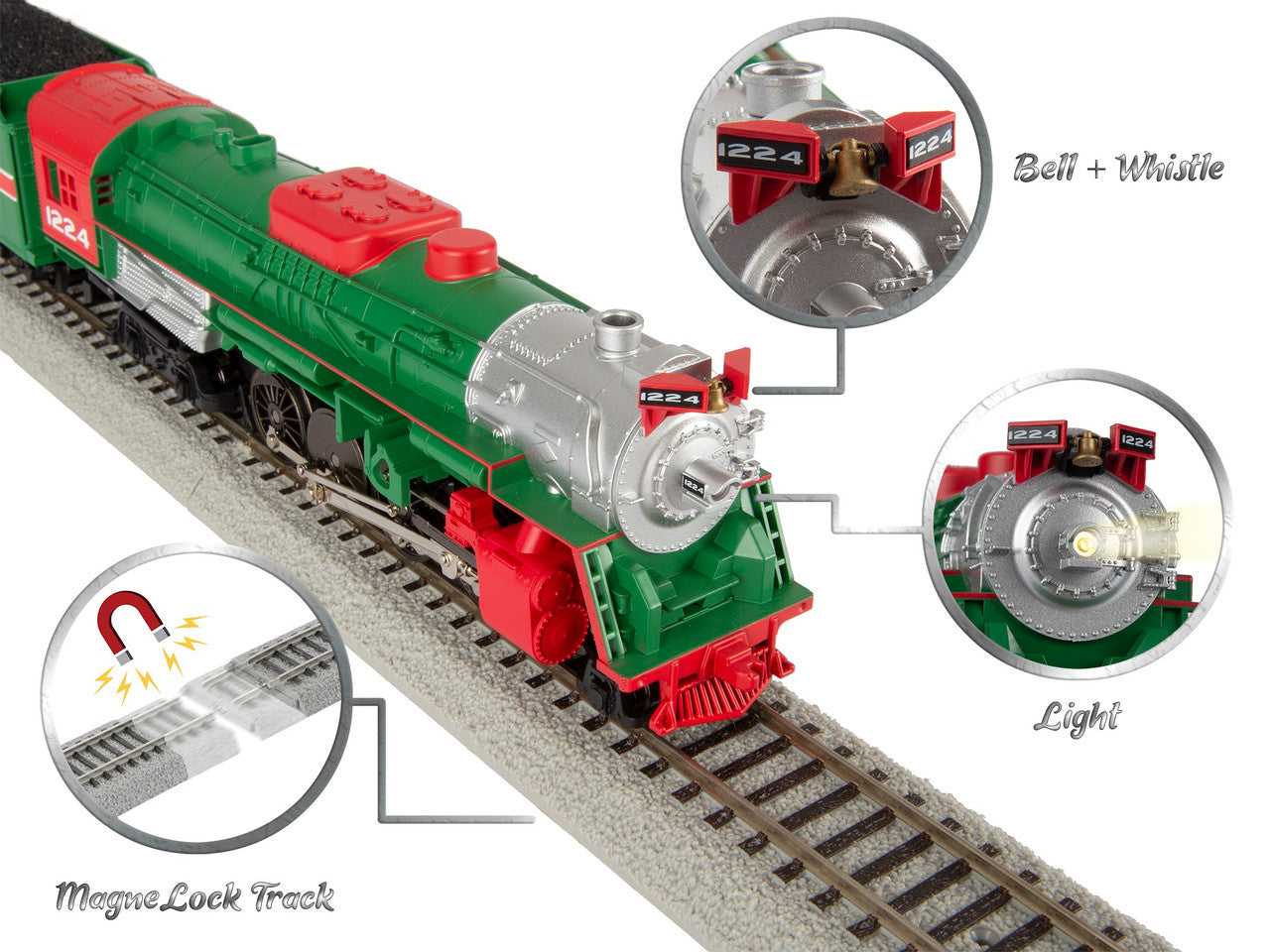 Lionel 1951020 HO Gauge LionChief North Pole Central Steam Freight Set/2-8-4