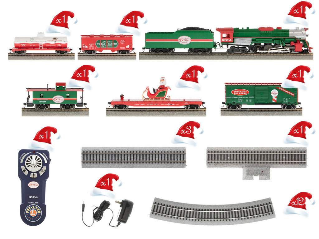 Lionel 1951020 HO Gauge LionChief North Pole Central Steam Freight Set/2-8-4