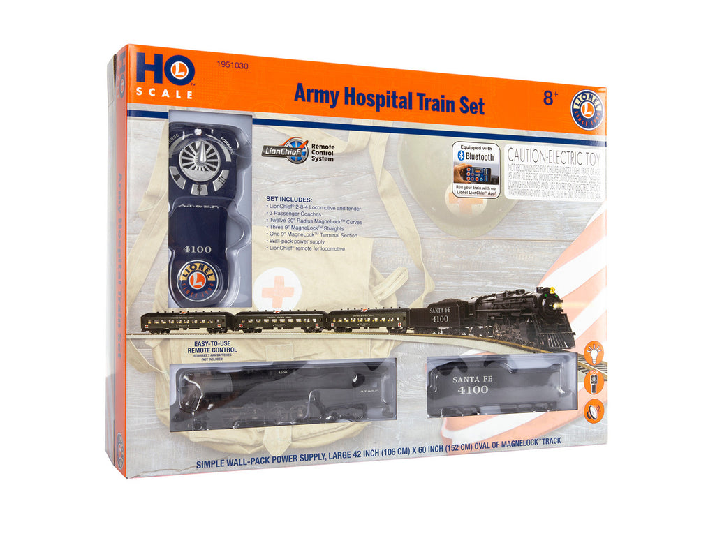 Lionel 1951030 HO Gauge LionChief Army Hospital Train Steam Set/2-8-4