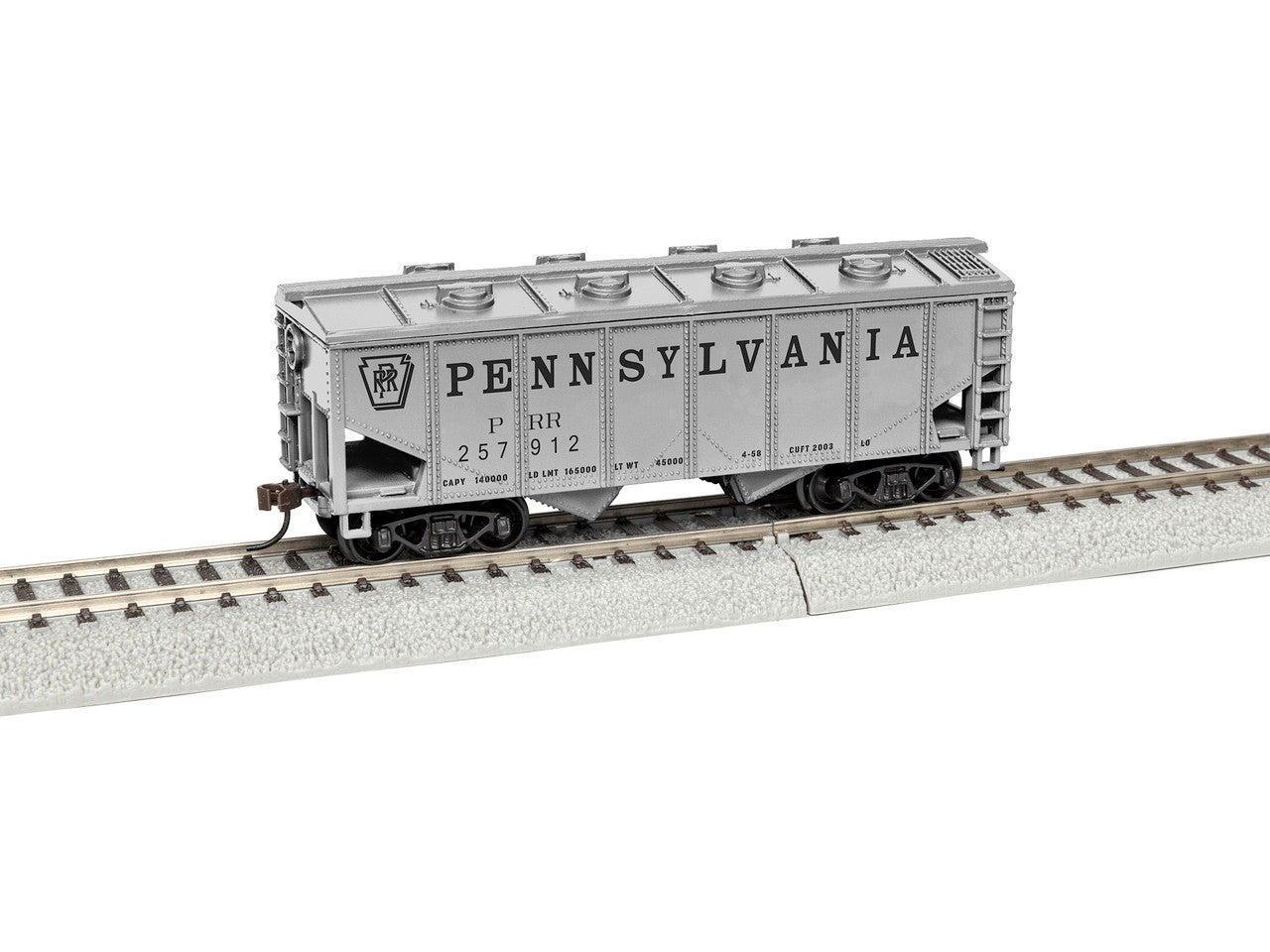 Lionel 1954380 HO Gauge 2-Bay Covered Hopper PRR #257912