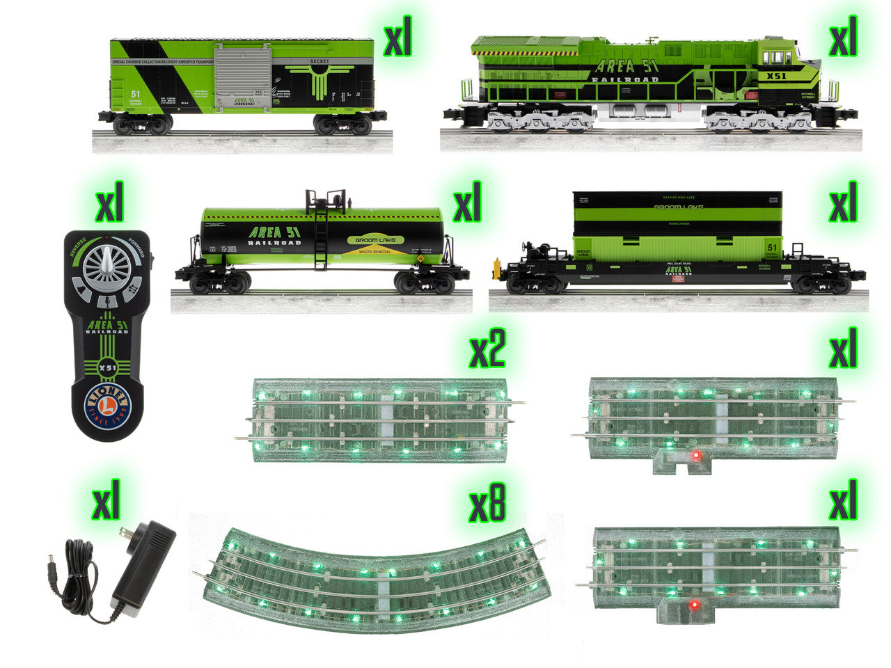 Lionel 2023050 O Gauge LionChief Area 51 Diesel Set/ET44 9/23