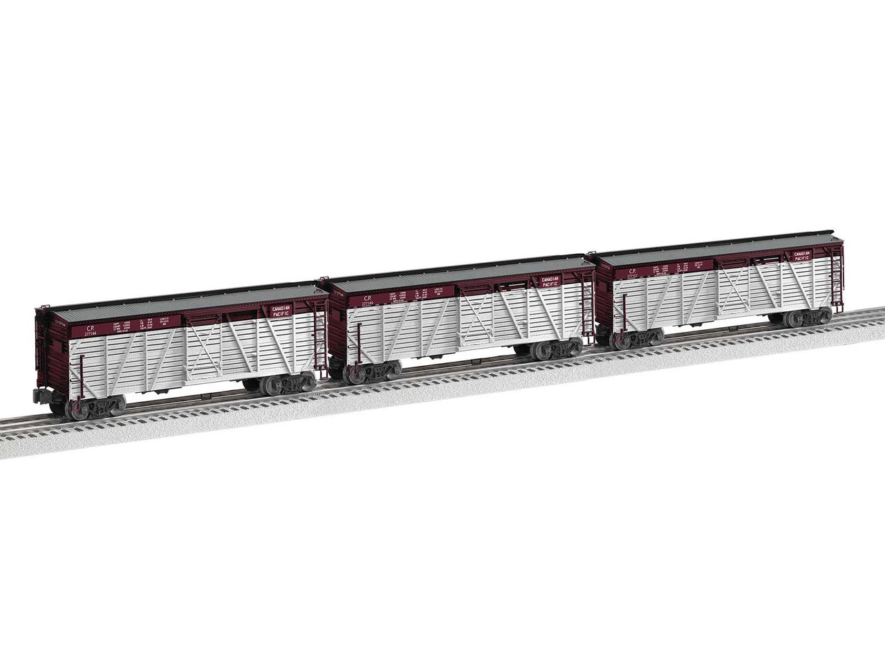 Lionel 2026830 O Gauge Vision CP Stock Car - 3 Pack