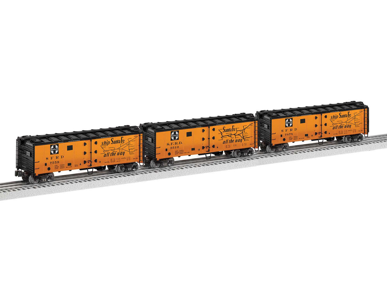 Lionel 2026960 O Gauge Vision SF Reefer - 3 Pack
