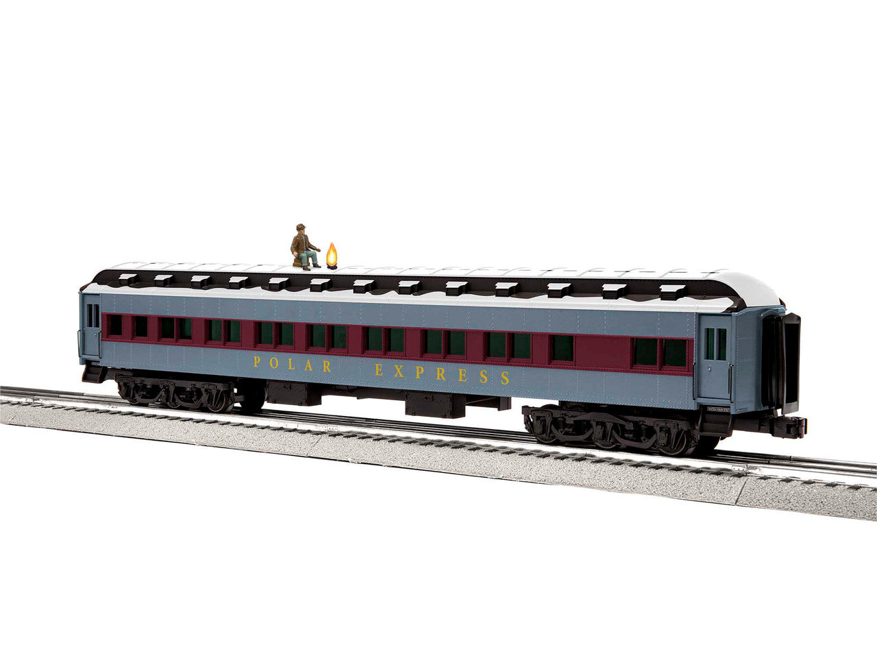 Lionel 2027480 O Gauge Polar Express 18'' Hobo Car with Snow Roof