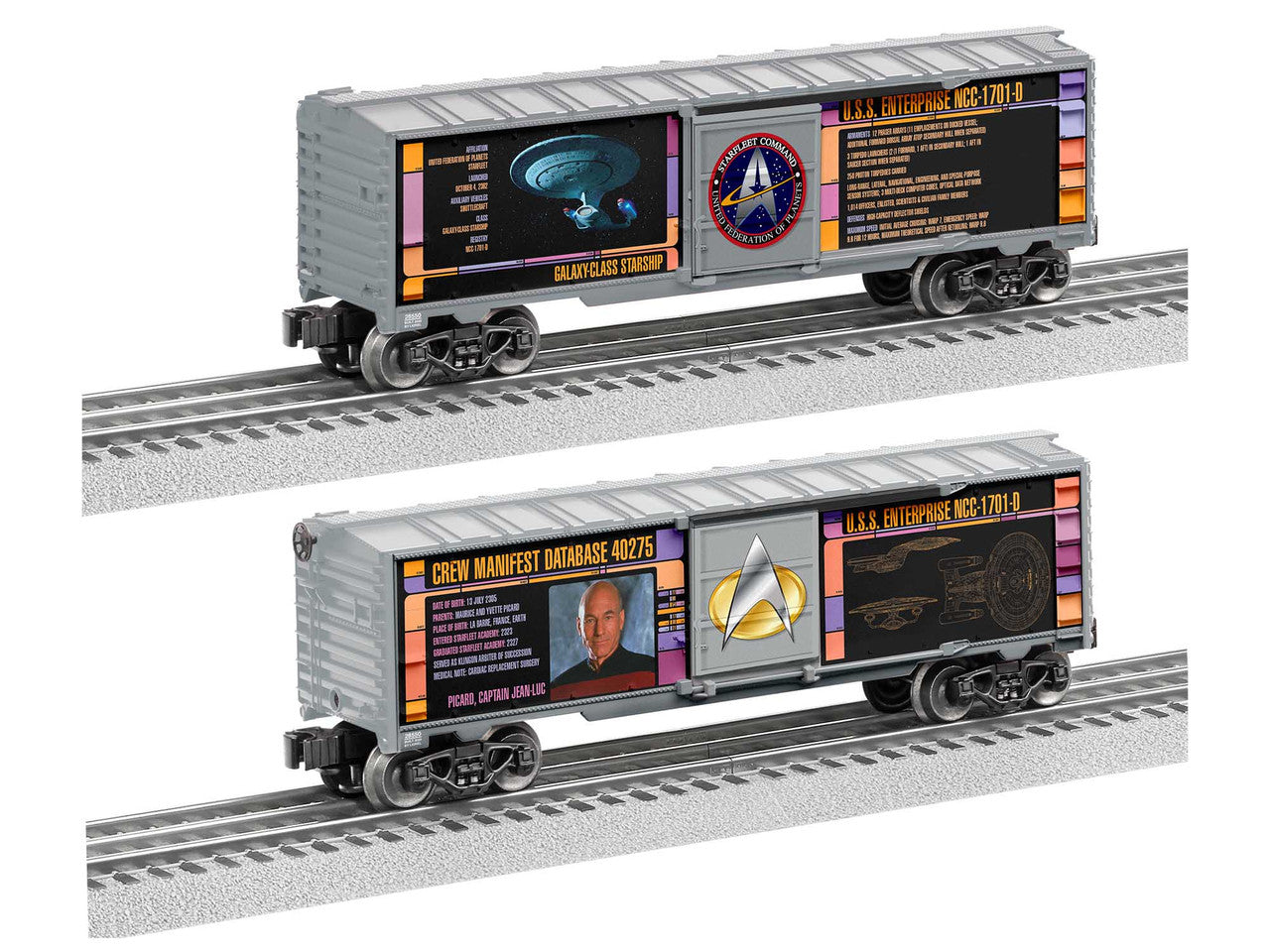 Lionel 2028550 O Gauge Star Trek Captain Picard Boxcar