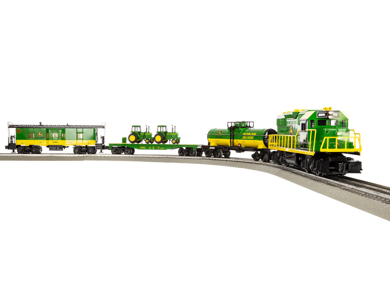 Lionel 2123040 O Gauge LionChief John Deere GP38 Freight Set