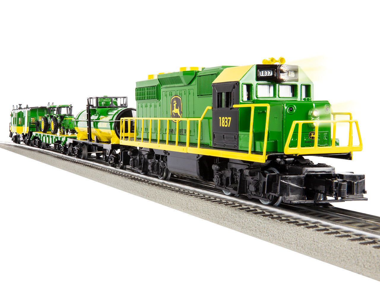 Lionel 2123040 O Gauge LionChief John Deere GP38 Freight Set