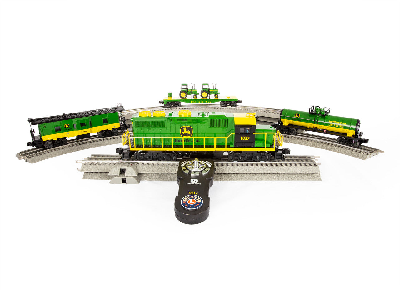 Lionel 2123040 O Gauge LionChief John Deere GP38 Freight Set