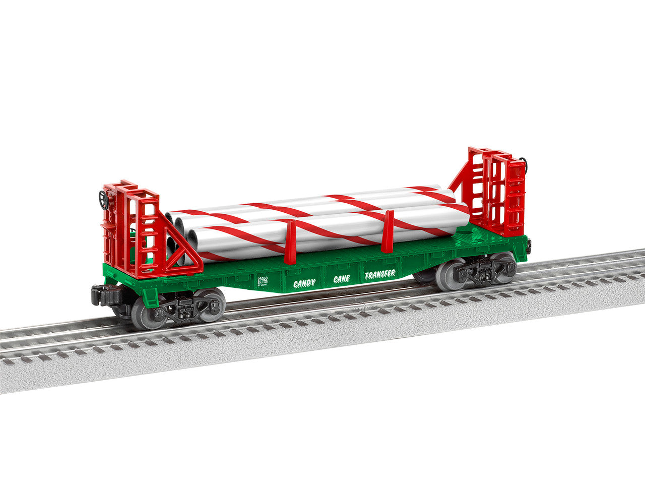 Lionel 2128050 O Gauge Candy Cane Flat Car