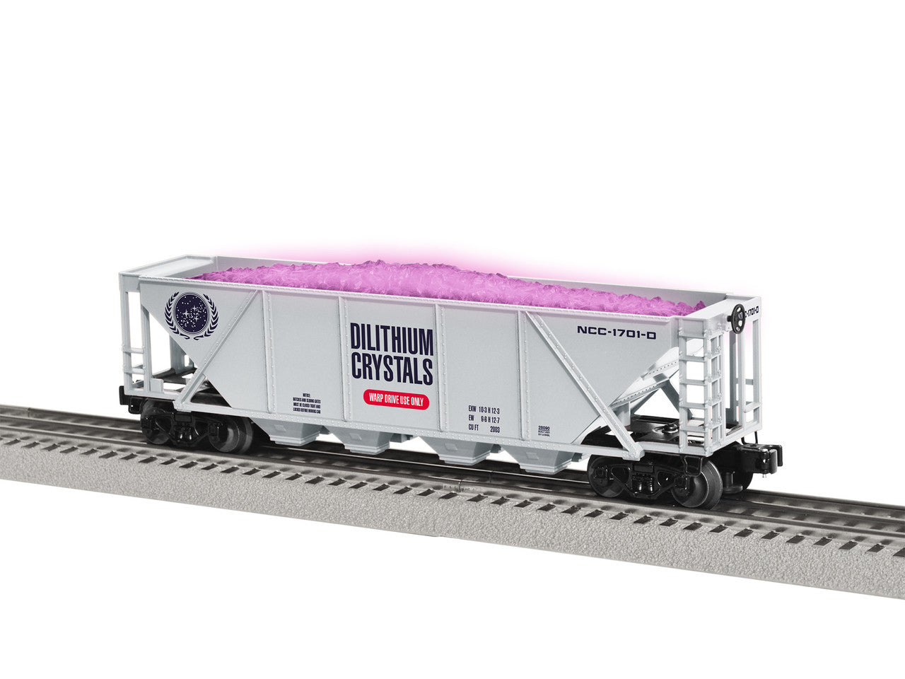 Lionel 2128090 O Gauge Star Trek Dilithium Crystals Hopper with illumination