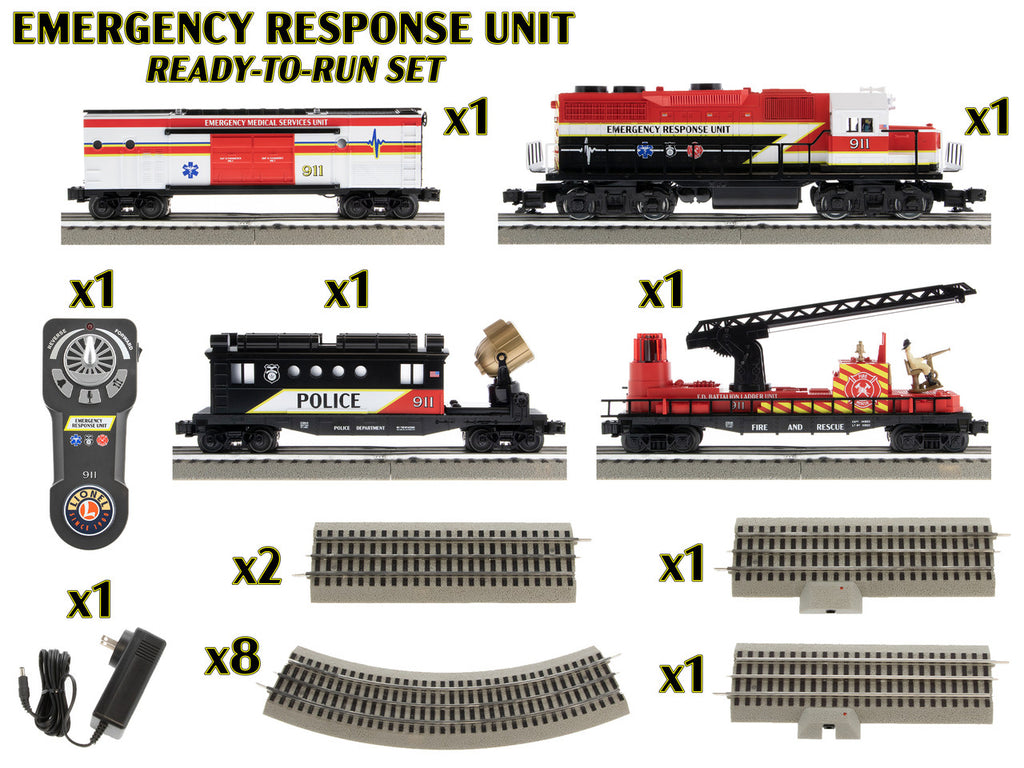 Lionel 2223040 O Gauge RTR Set Emergency Response LionChief Bluetooth 5.0 Set