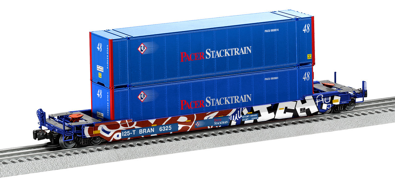 Lionel 2226622 O Gauge Husky Stack Pacer #6325 w/ graffiti