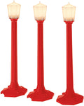 Lionel 6-37151 O Gauge Christmas Classic Street Lamps/red 3pk