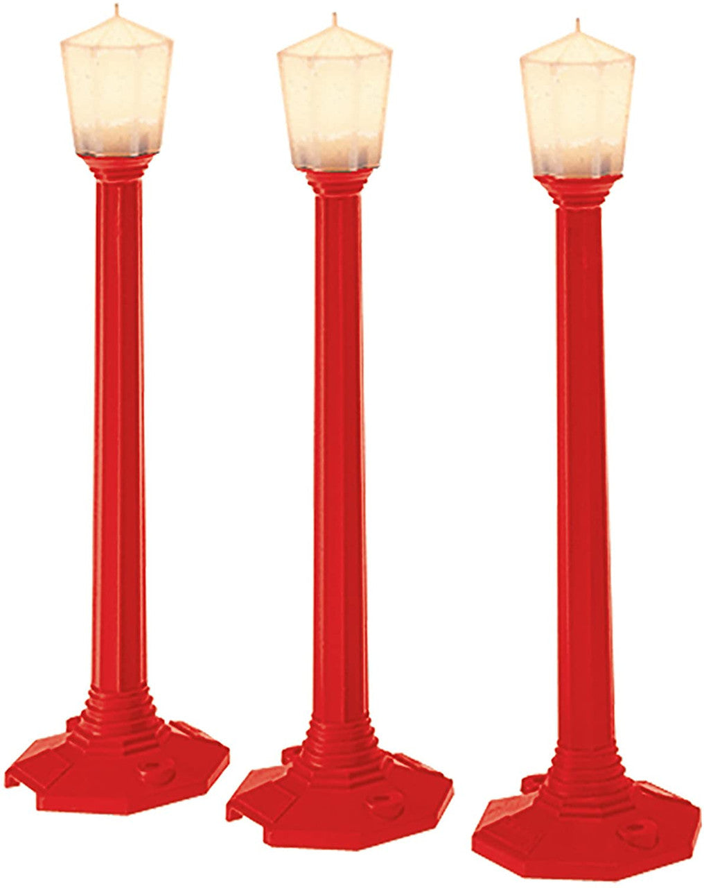 Lionel 6-37151 O Gauge Christmas Classic Street Lamps/red 3pk