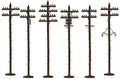 Lionel 6-37939 O Gauge Scale Telephone Poles w/Transformers & Lights