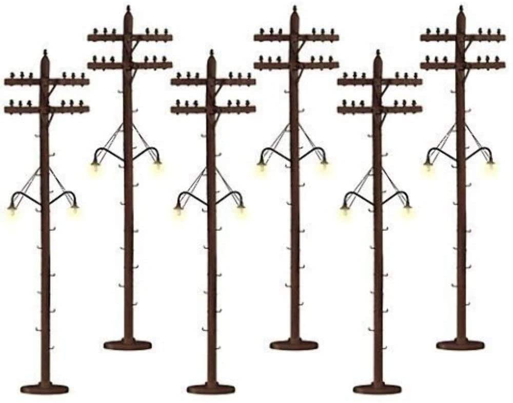 Lionel 6-37995 O Gauge Scale Telephone Poles w/Lights
