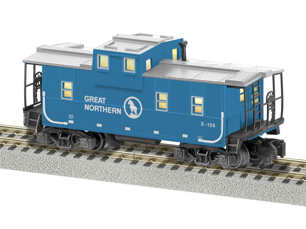 Lionel 6-44110 S Gauge American Flyer Extended Vision Caboose GN #X-106