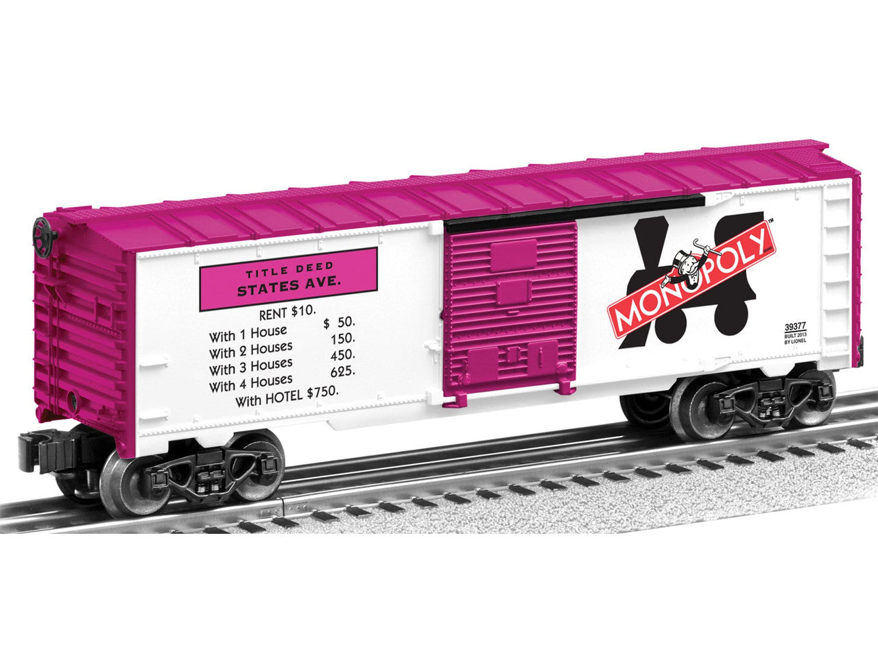Lionel 6-39376 O Gauge Monopoly Boxcars 2- Pack (States Ave. & Vermont Ave.)