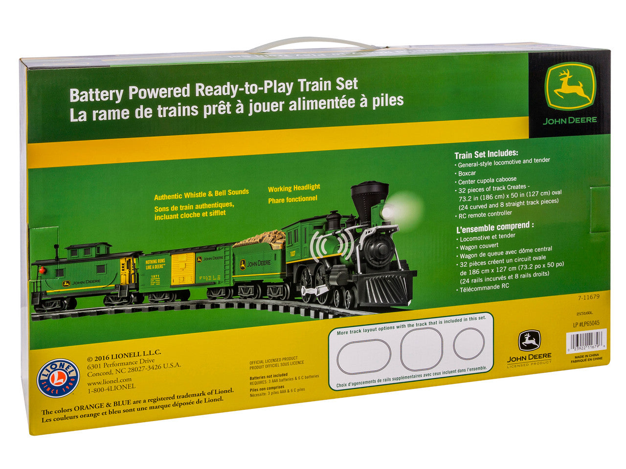 Lionel 7-11679 Ready To Play John Deere Train Set