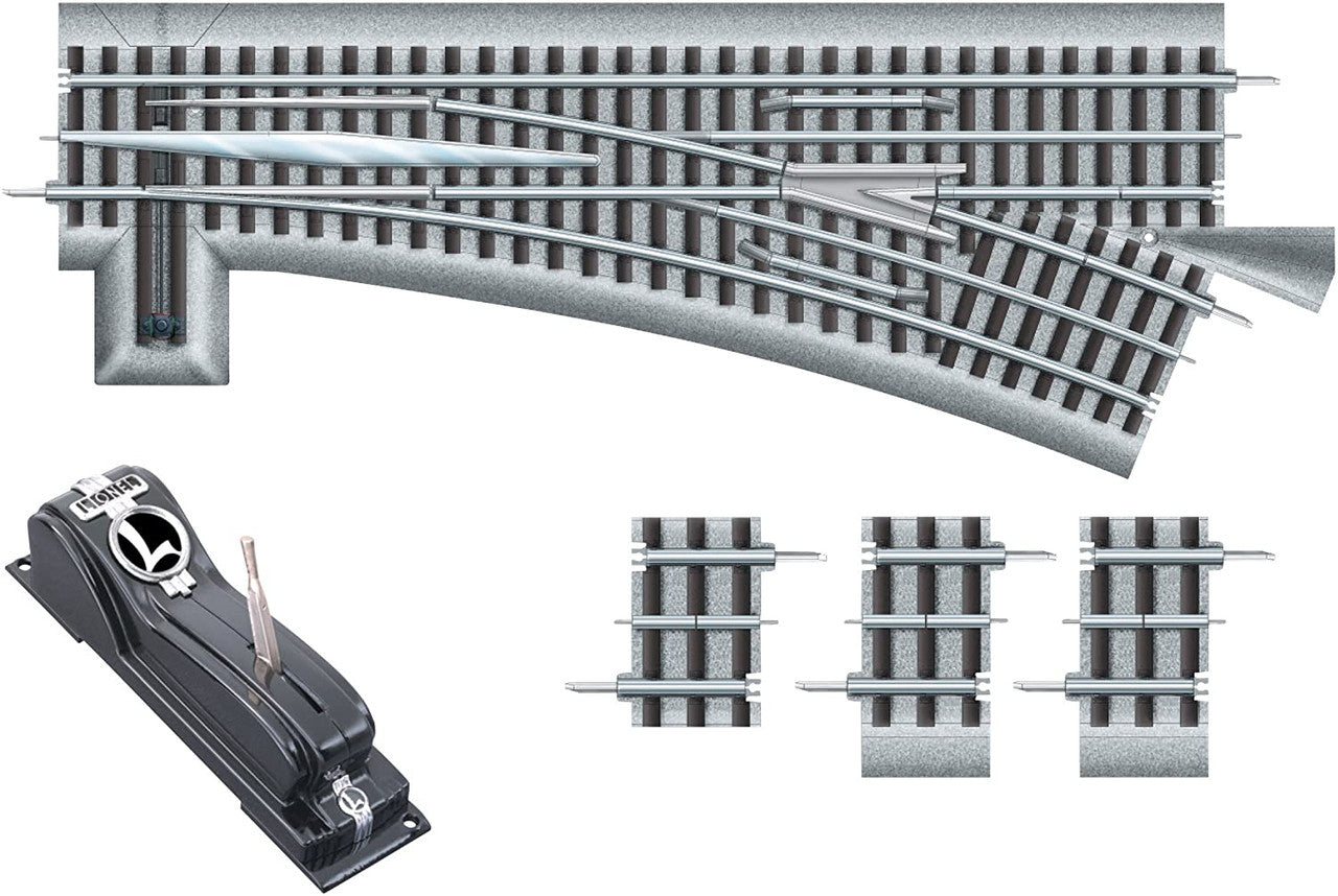 Lionel 6-81951 O Gauge FasTrack O60 Remote Command LH Switch