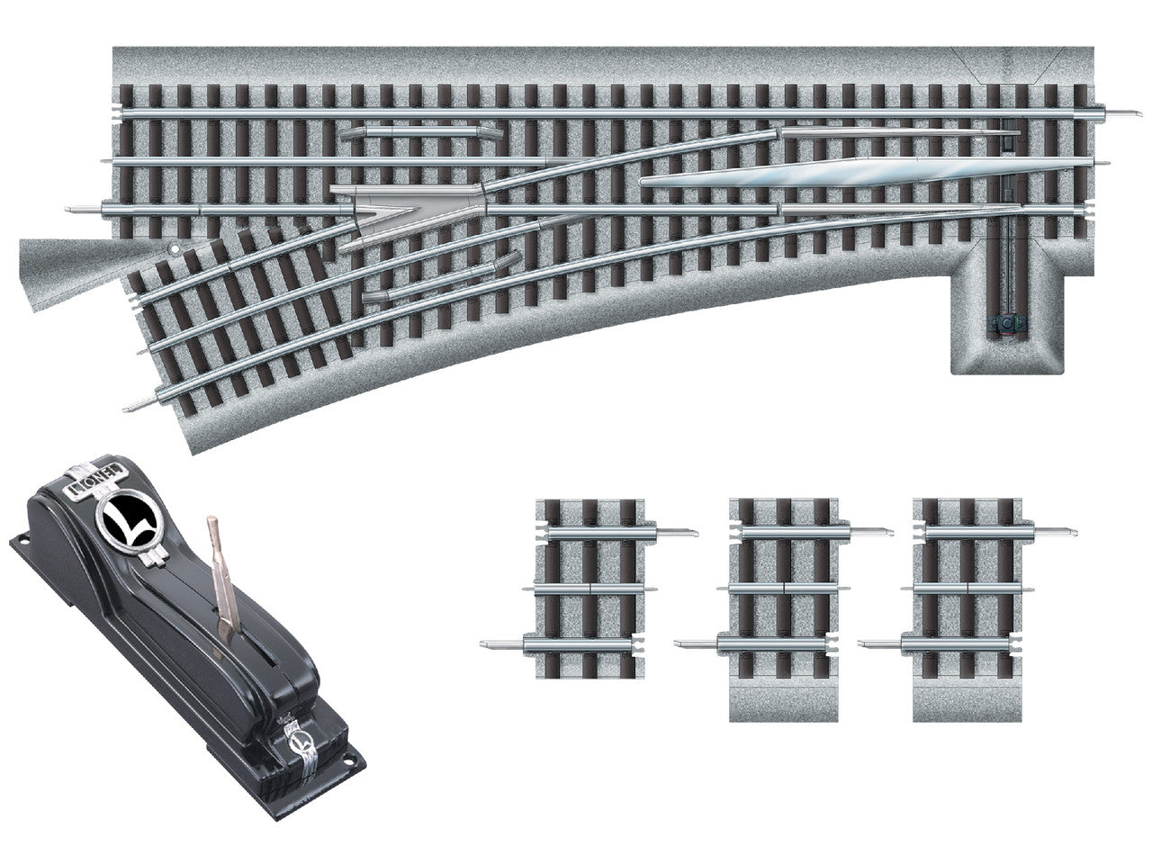 Lionel 6-81953 O Gauge FasTrack O72 Remote Command LH Switch