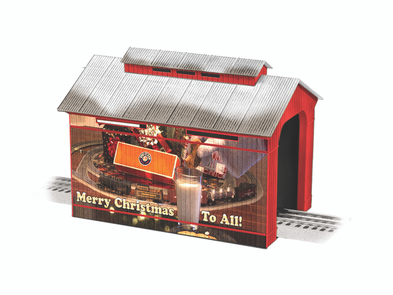 Lionel 6-83291 O Gauge Christmas Covered Bridge/12" / Silent