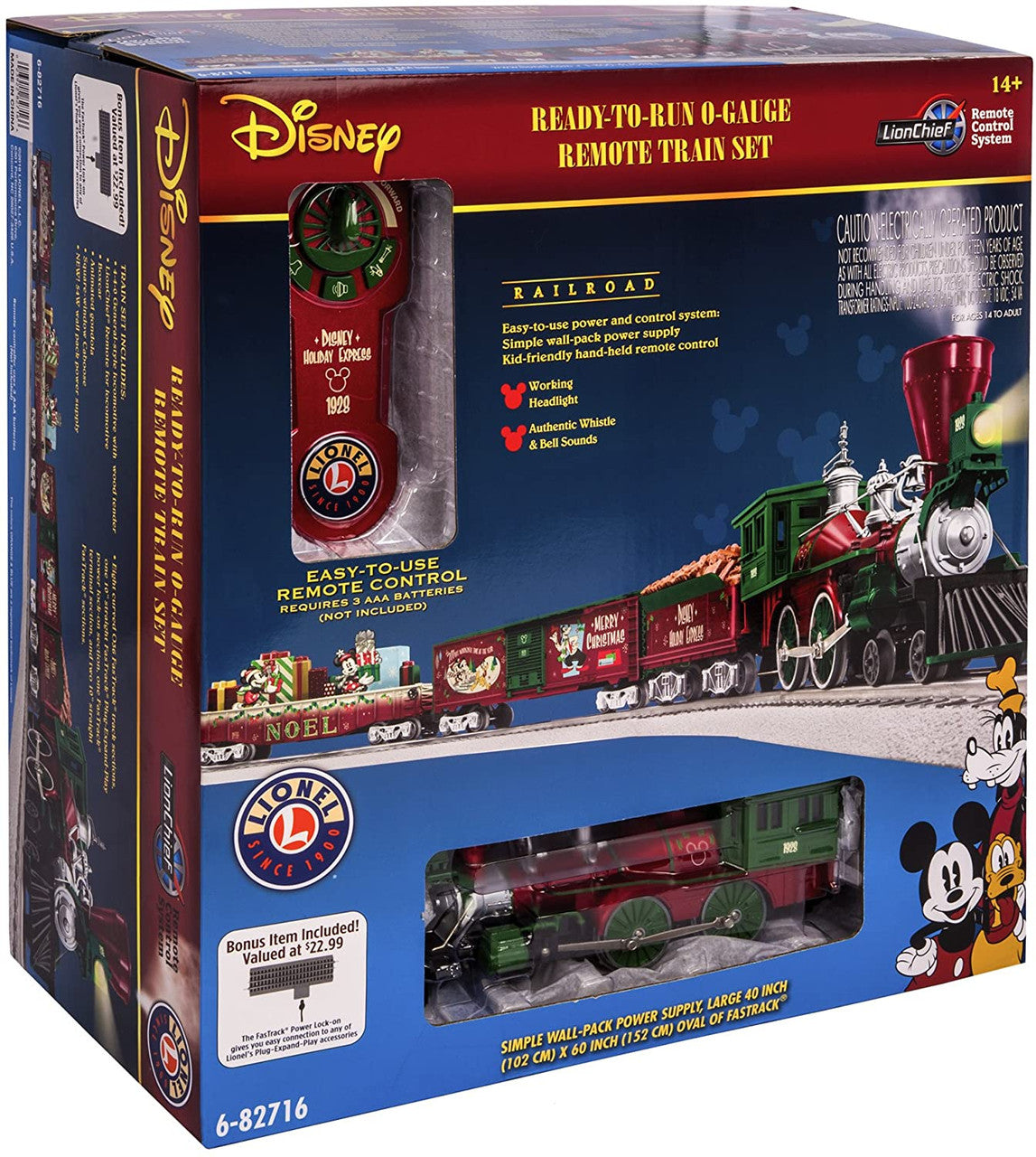 Lionel 6-83964 O Gauge LionChief Disney Mickey Mouse Christmas Set/4-4-0