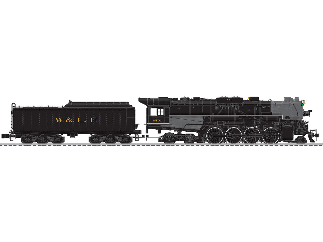 Lionel 6-84690 O Gauge BTO W&LE #6401 2-8-4 Berkshire Steam Loco/LCS with Bluetooth